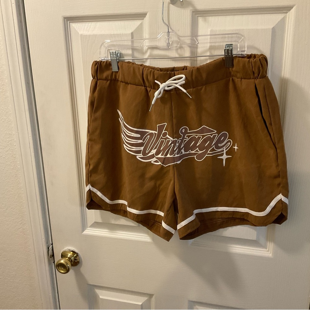 Manfinity Brown Athletic Shorts with Comfortable Fit